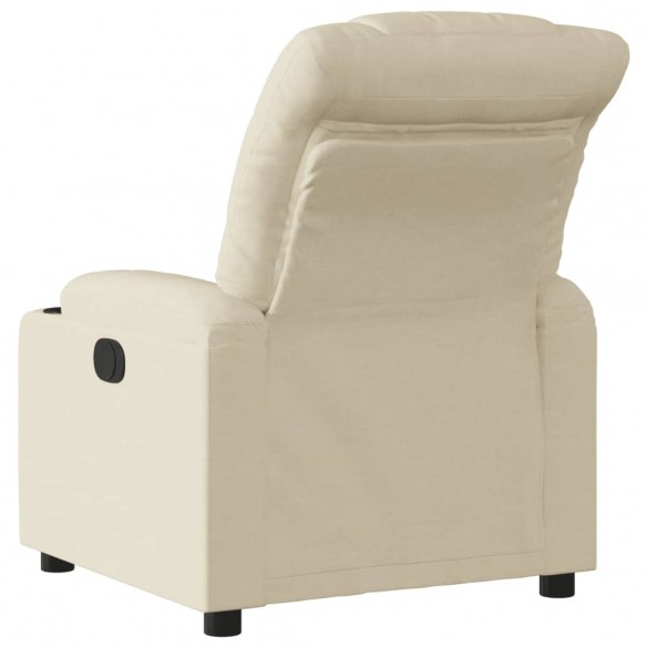 Fauteuil inclinable électrique Crème Tissu