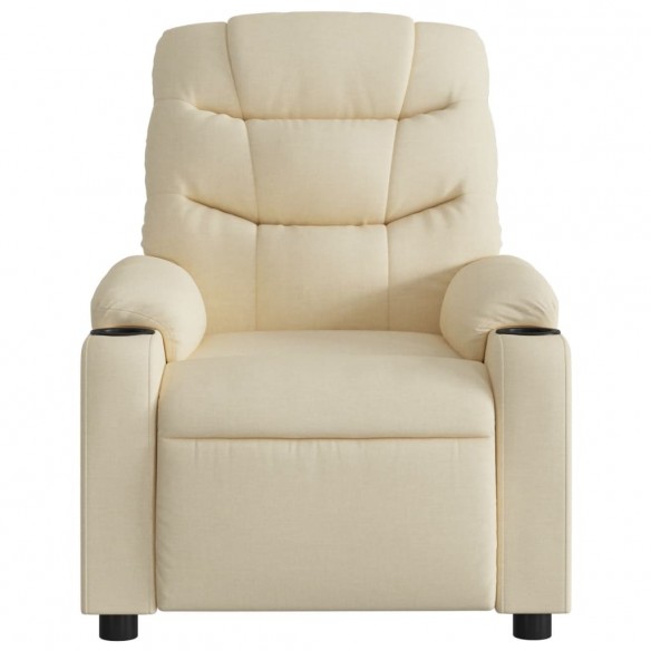 Fauteuil inclinable électrique Crème Tissu