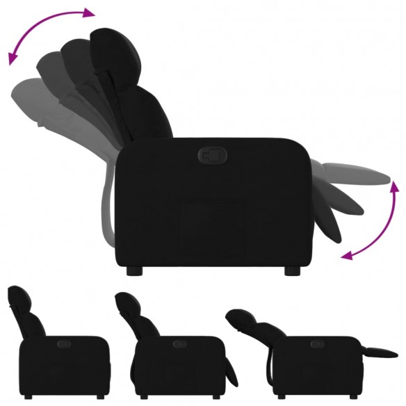 Fauteuil inclinable Noir Tissu