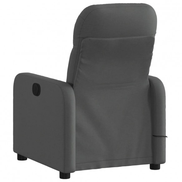 Fauteuil inclinable de massage électrique gris foncé tissu