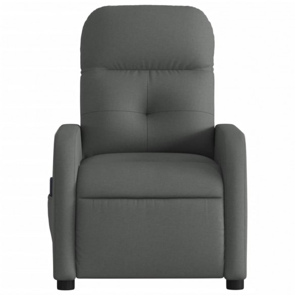 Fauteuil inclinable de massage électrique gris foncé tissu