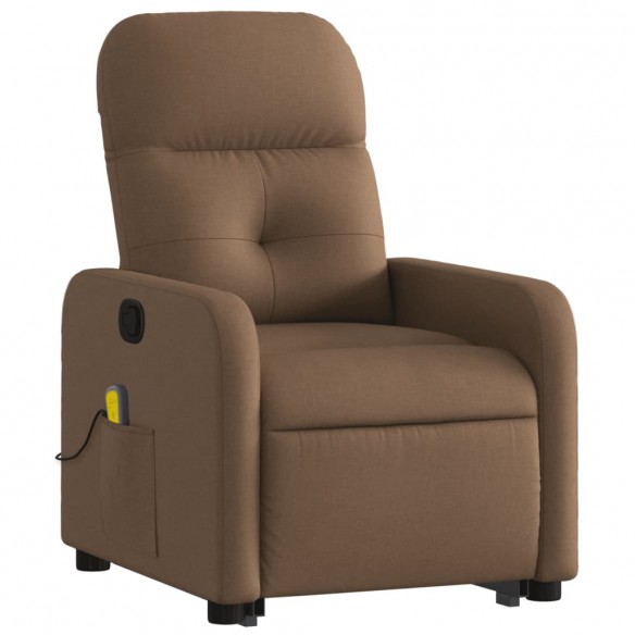 Fauteuil de massage inclinable Marron Tissu