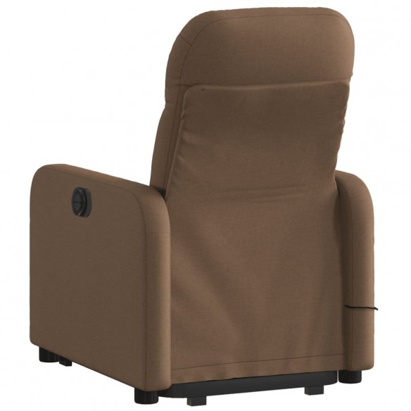 Fauteuil de massage inclinable Marron Tissu