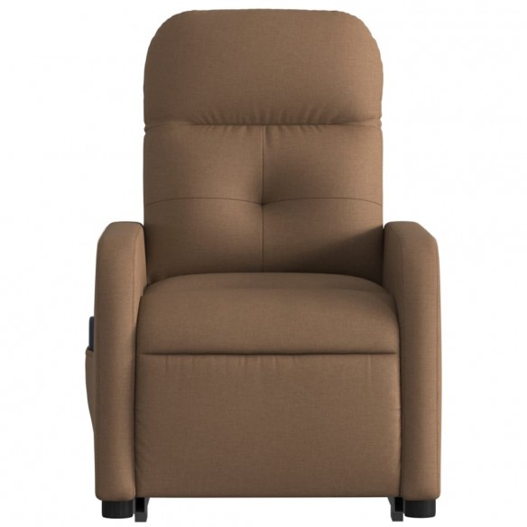 Fauteuil de massage inclinable Marron Tissu