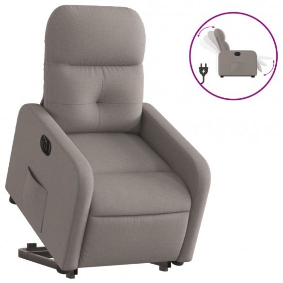 Fauteuil inclinable électrique taupe tissu