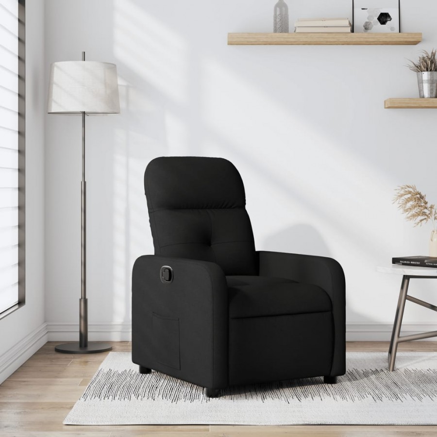 Fauteuil inclinable Noir Tissu