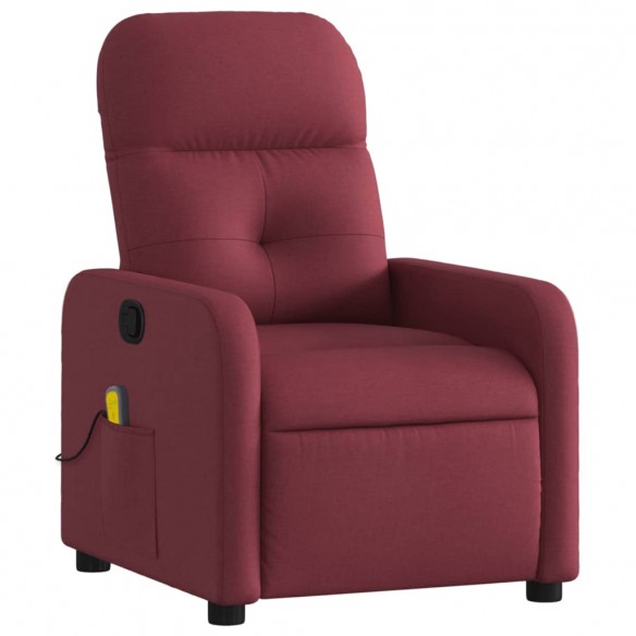 Fauteuil de massage inclinable Rouge bordeaux Tissu