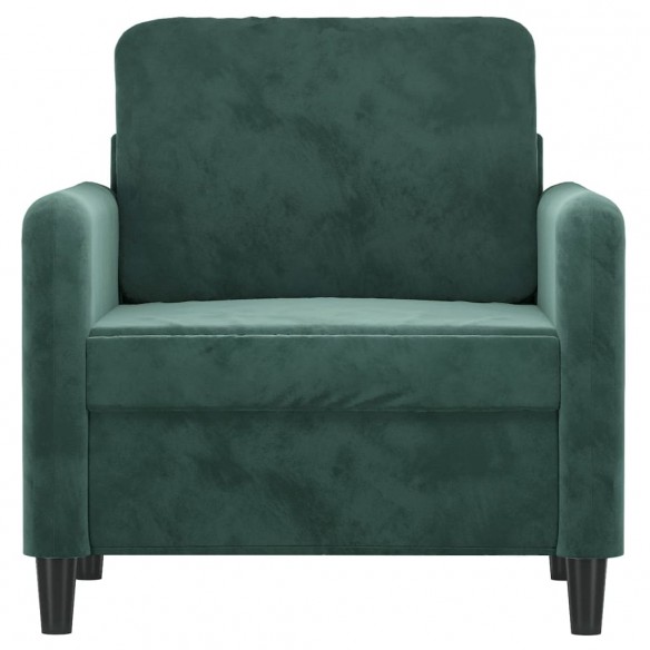 Fauteuil Vert foncé 60 cm Velours