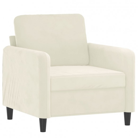 Fauteuil Crème 60 cm Velours