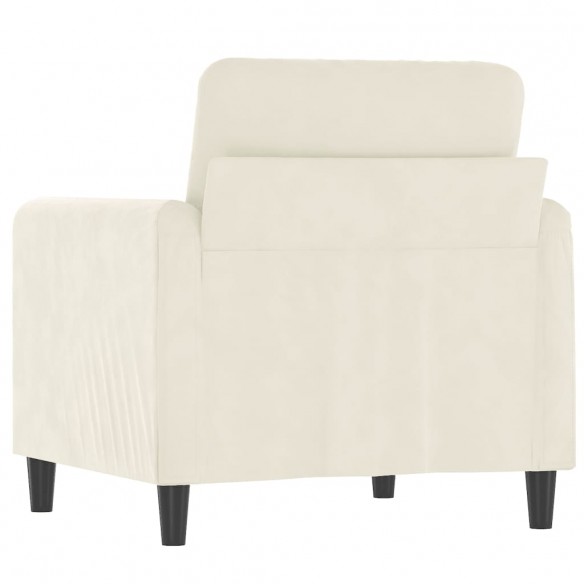 Fauteuil Crème 60 cm Velours