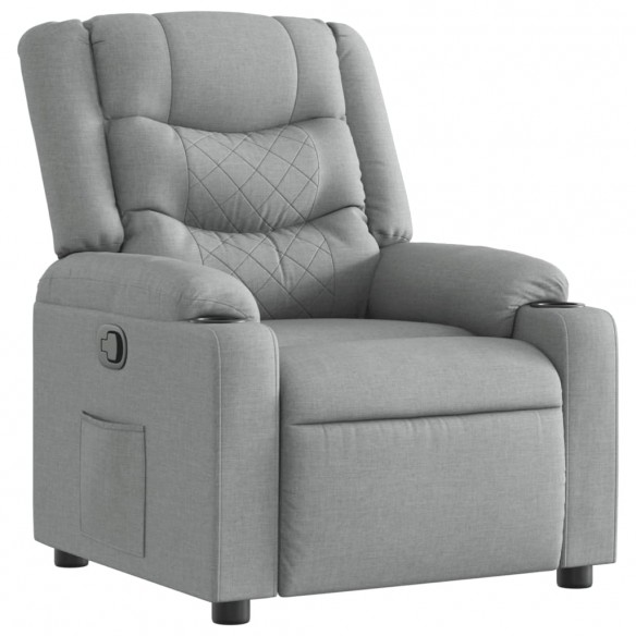 Fauteuil inclinable Gris clair Tissu