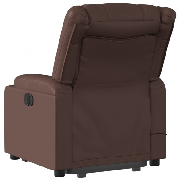 Fauteuil inclinable de massage électrique marron similicuir