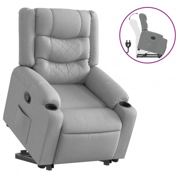 Fauteuil inclinable Gris clair Tissu