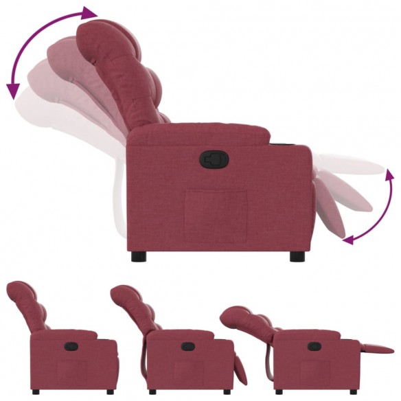 Fauteuil inclinable Rouge bordeaux Tissu