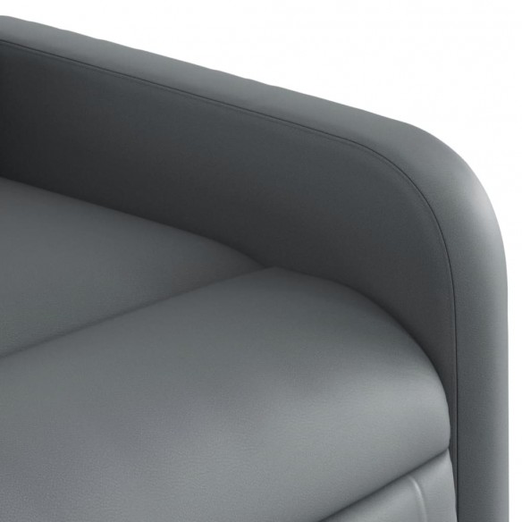 Fauteuil de massage inclinable électrique gris similicuir