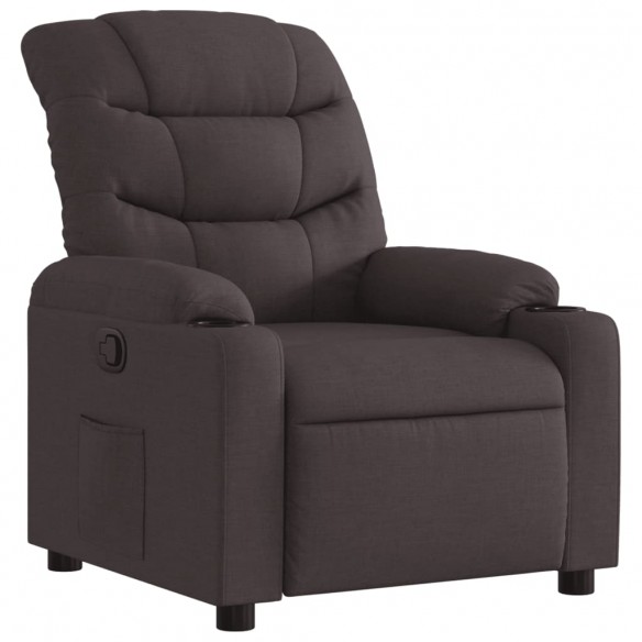 Fauteuil inclinable Marron foncé Tissu