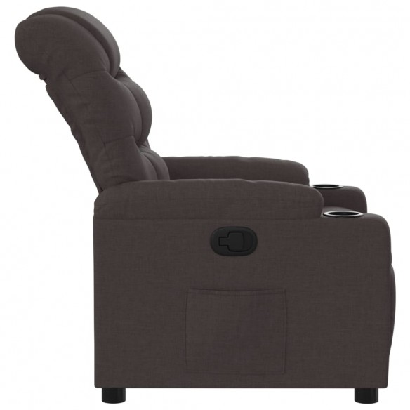 Fauteuil inclinable Marron foncé Tissu