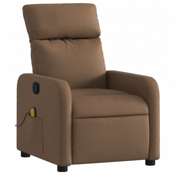 Fauteuil de massage inclinable Marron Tissu