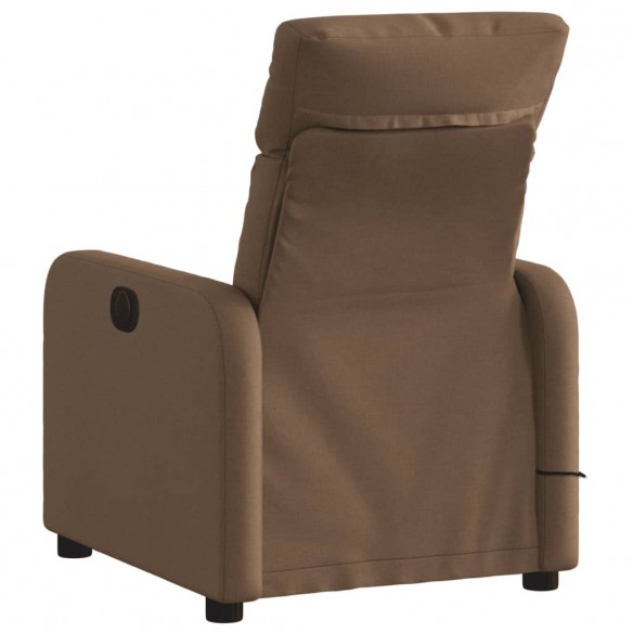 Fauteuil de massage inclinable Marron Tissu