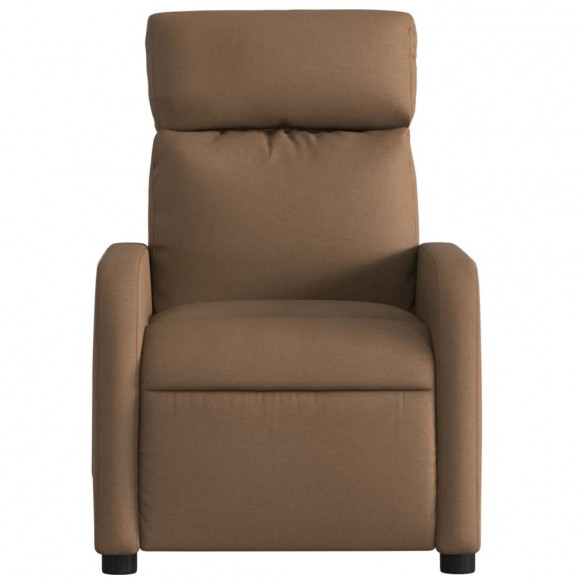 Fauteuil de massage inclinable Marron Tissu