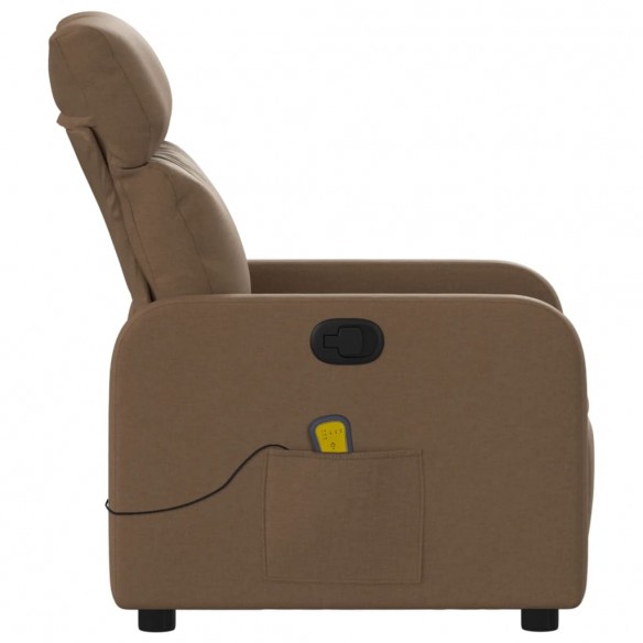 Fauteuil de massage inclinable Marron Tissu