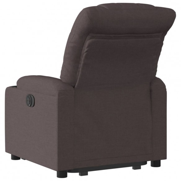 Fauteuil inclinable électrique marron foncé tissu