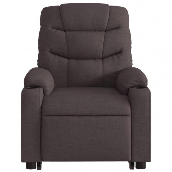 Fauteuil inclinable électrique marron foncé tissu