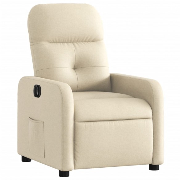 Fauteuil inclinable électrique Crème Tissu