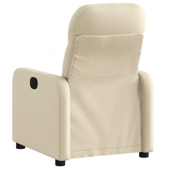 Fauteuil inclinable électrique Crème Tissu