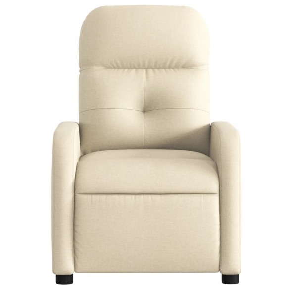 Fauteuil inclinable électrique Crème Tissu