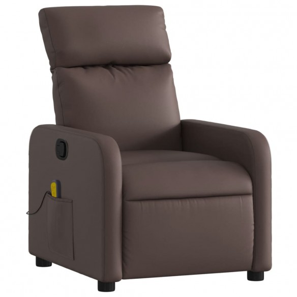 Fauteuil de massage inclinable Marron Similicuir