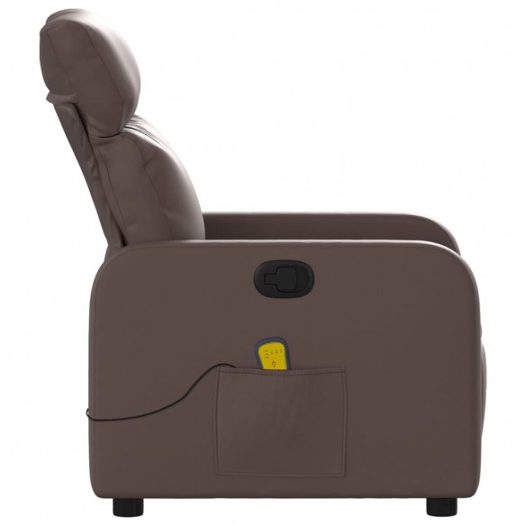 Fauteuil de massage inclinable Marron Similicuir