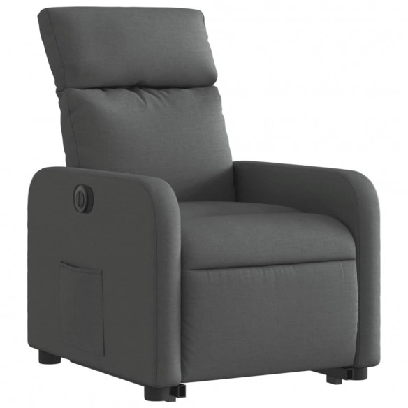 Fauteuil inclinable électrique gris foncé tissu