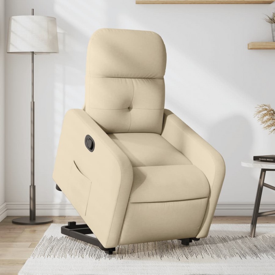 Fauteuil inclinable Crème Tissu