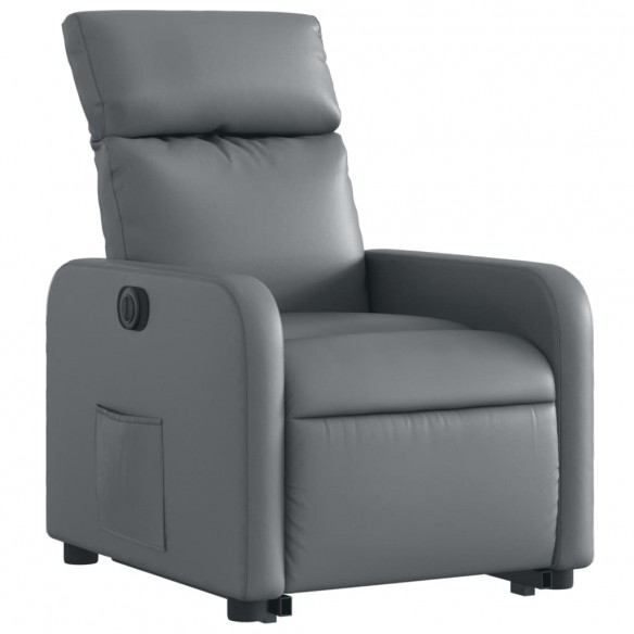 Fauteuil inclinable électrique gris similicuir