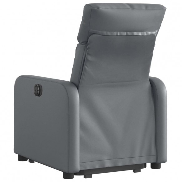 Fauteuil inclinable électrique gris similicuir