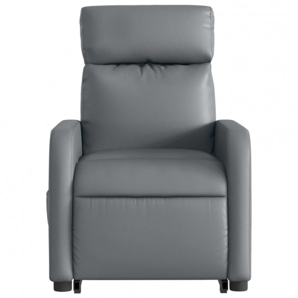 Fauteuil inclinable électrique gris similicuir