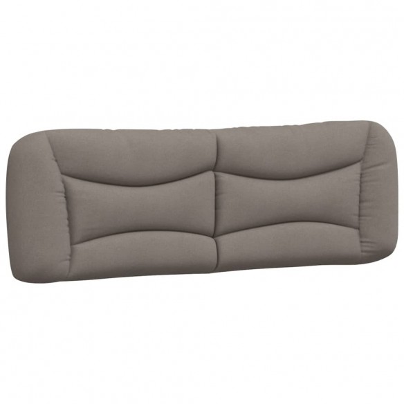 Coussin de tête de lit taupe 160 cm tissu