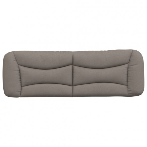 Coussin de tête de lit taupe 160 cm tissu