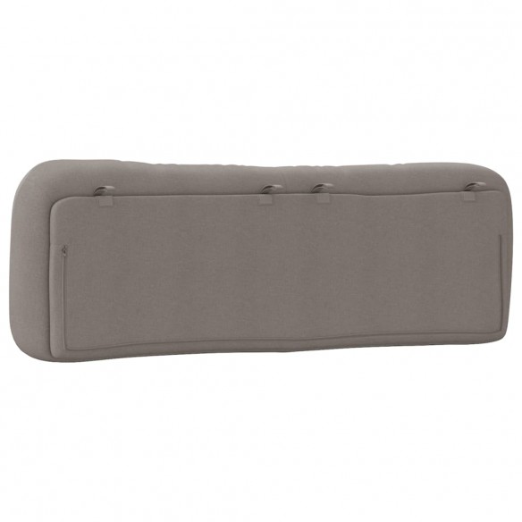 Coussin de tête de lit taupe 160 cm tissu