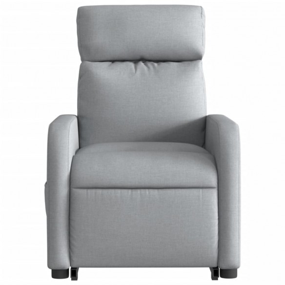 Fauteuil inclinable de massage électrique Gris clair Tissu