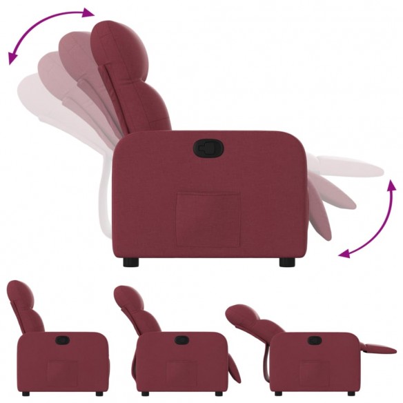 Fauteuil inclinable Rouge bordeaux Tissu