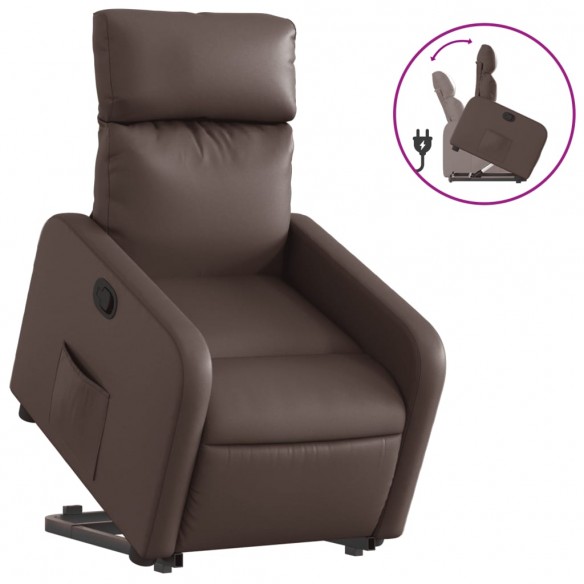 Fauteuil inclinable marron similicuir