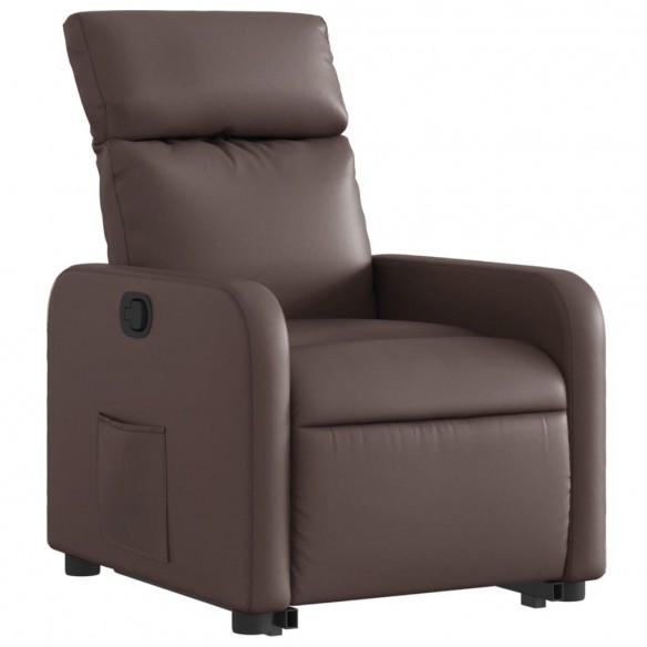 Fauteuil inclinable marron similicuir