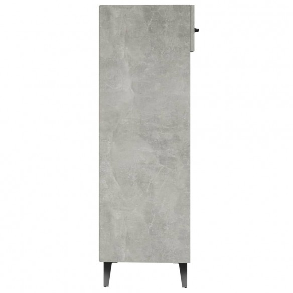 Armoire à chaussures Gris béton 30x35x105 cm Bois d'ingénierie