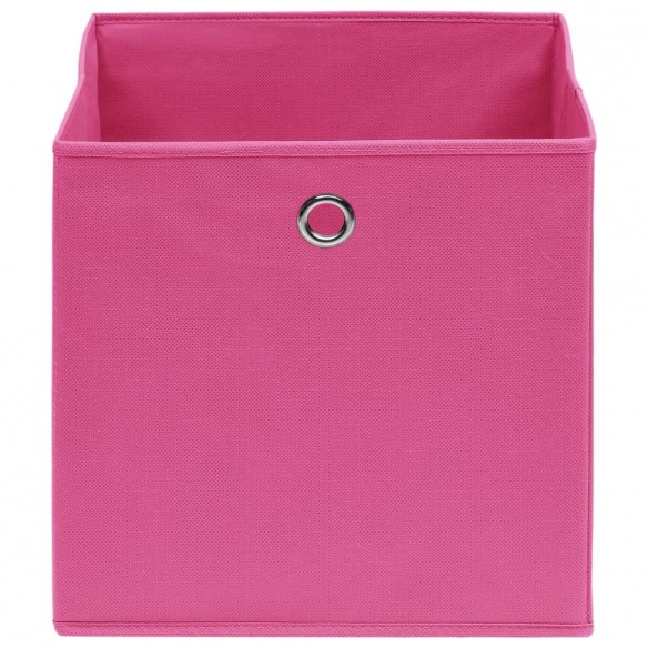 Boîtes de rangement 10 pcs Tissu intissé 28x28x28 cm Rose