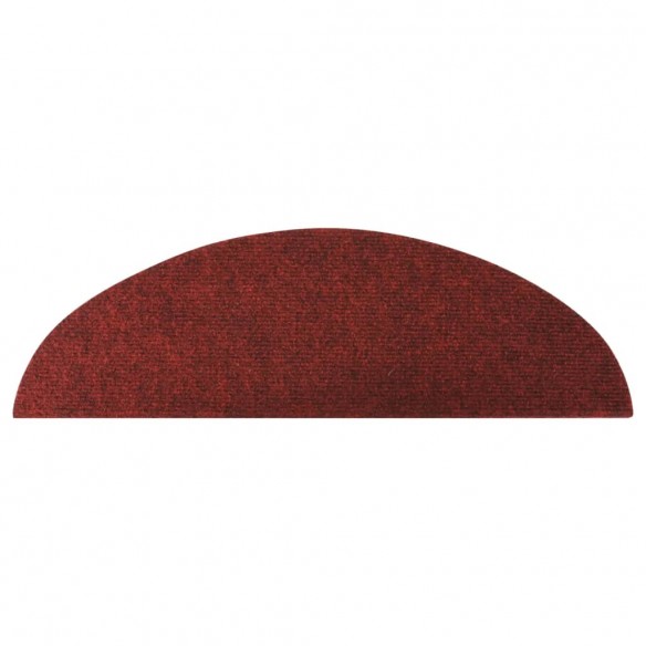 Tapis d'escalier autocollants 15 pcs 56x17x3 cm Rouge