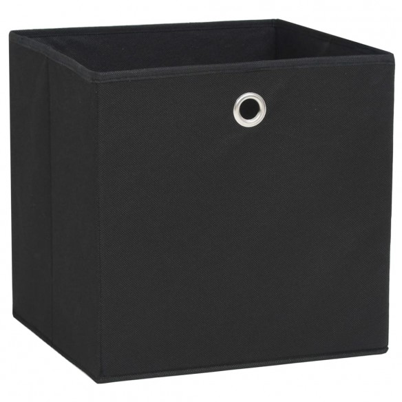 Boîte de rangement 10 pcs Tissu non-tissé 32x32x32 cm Noir