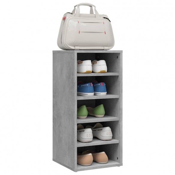 Armoire à chaussures Gris béton 31,5x35x70 cm Aggloméré