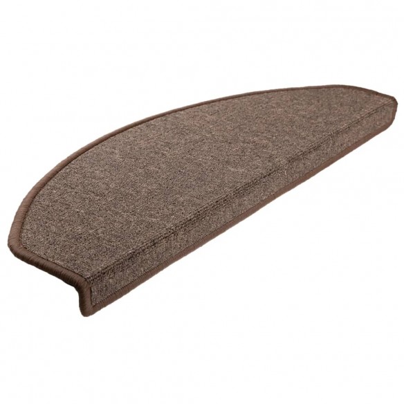 Tapis d'escalier 15 pcs Marron café 65 x 24 x 4 cm